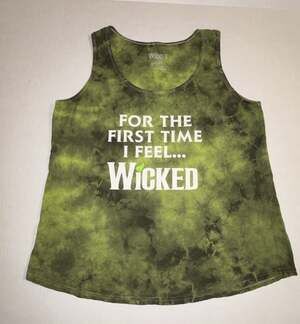Wicked Broadway Musical For The First Time I Feel Wicked Tie-Dye Tank Top